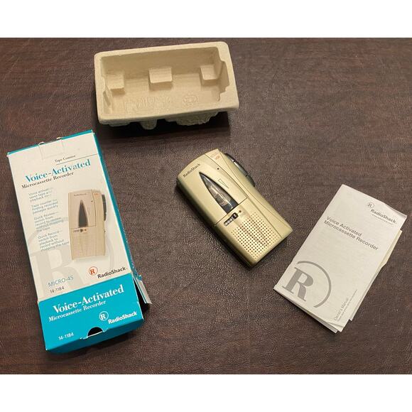 RadioShack Other - RadioShack Micro-45 Voice-Activated Micro Cassette Recorder with Box and Manual